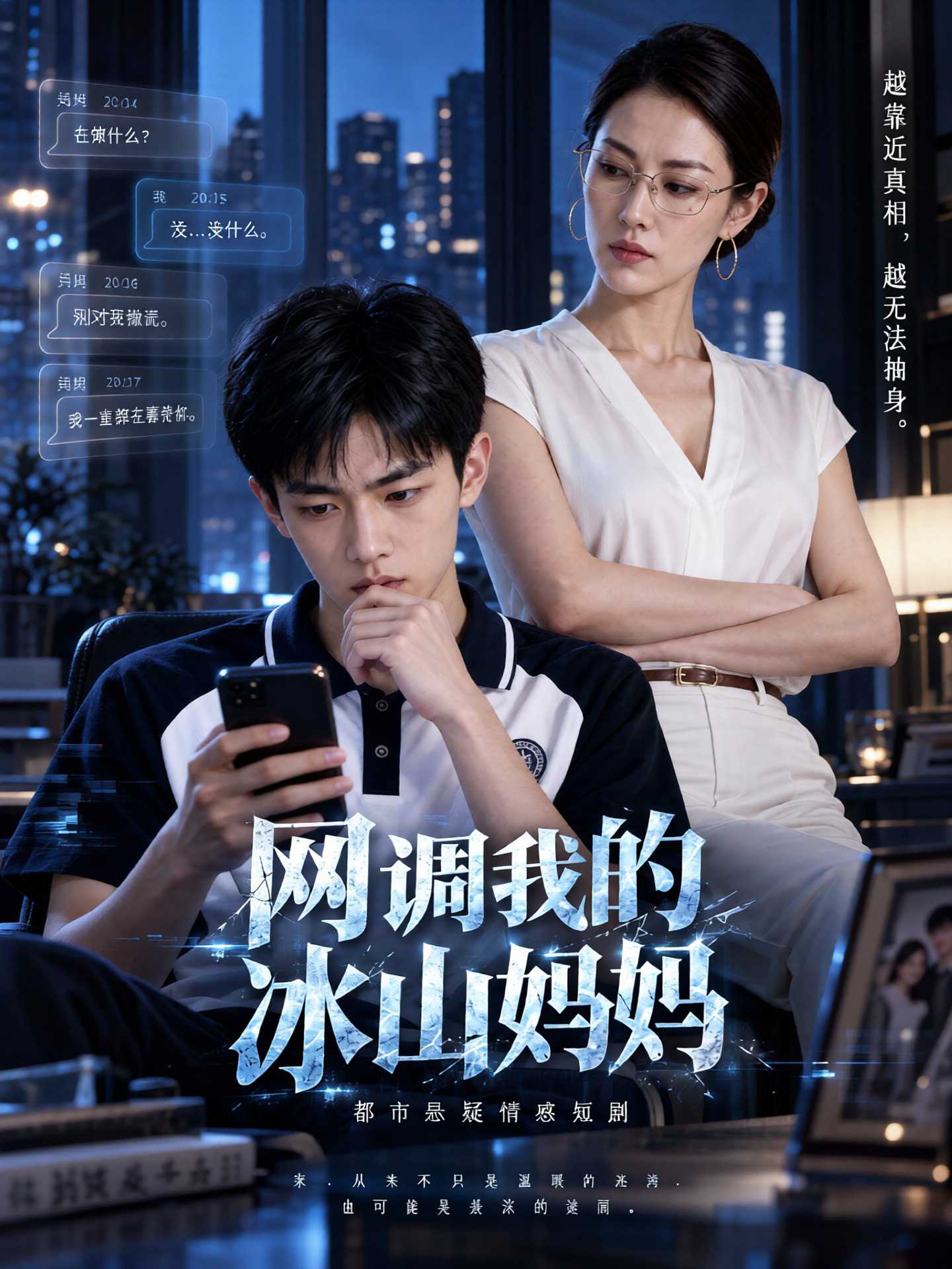 AI成人短剧：网调我的冰山妈妈